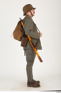 Austria-Hungary army uniform World War I. ver.1 - poses army poses with gun soldier standing uniform whole body 0007.jpg
